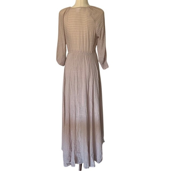 Venus Mauve Pink Striped Maxi Dress Size 10 High-Low Hem Boho Cottagecore EUC - Picture 6 of 13